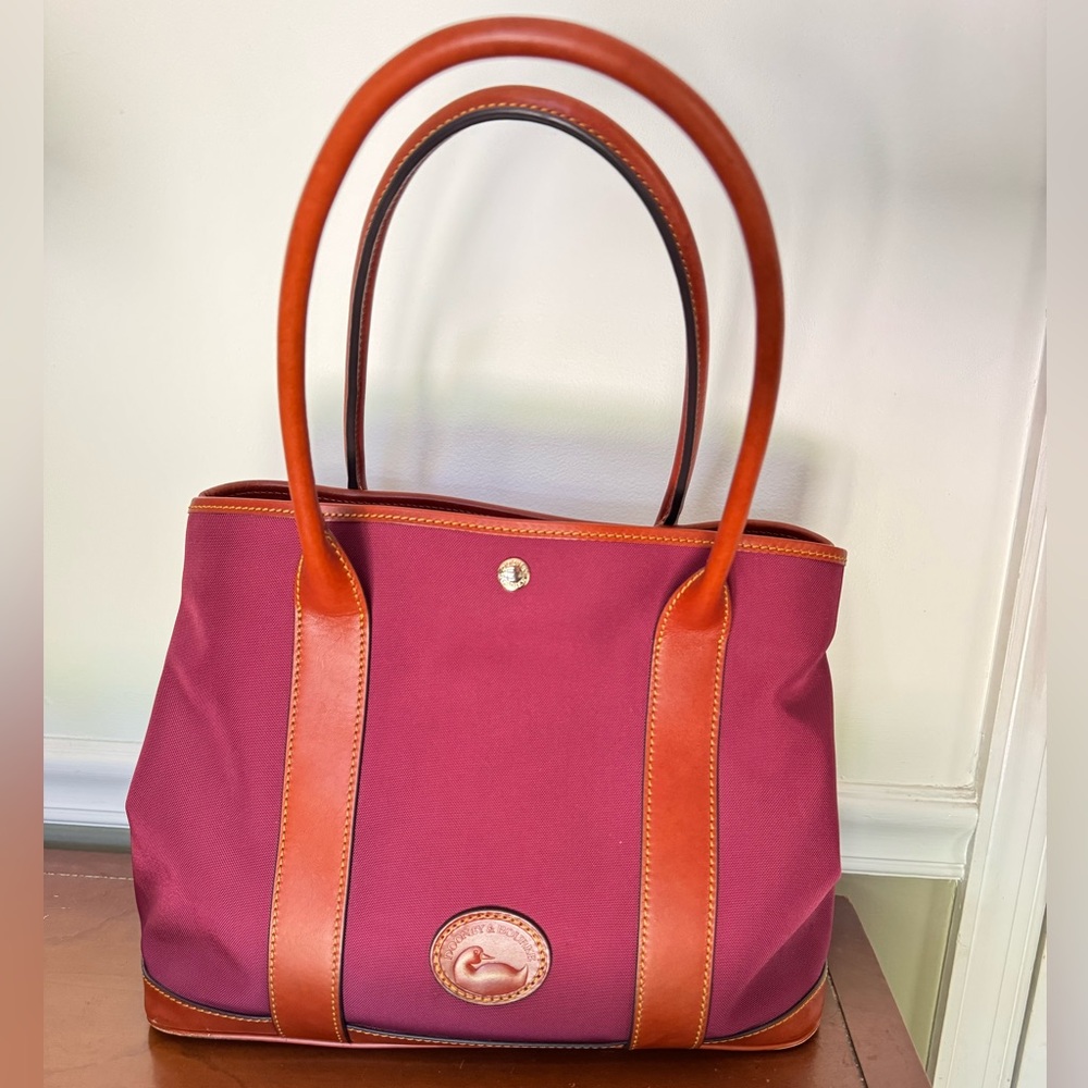 Dooney & Bourke Layla maroon Tote Double Leather Handle Tote Shoulder Bag